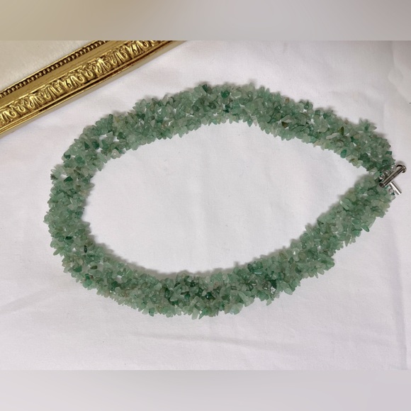 Necklacece-Avertine nugget, NWOT, shades of green, 18”, 925 clasp, wtg 2.8 oz. - Picture 9 of 14